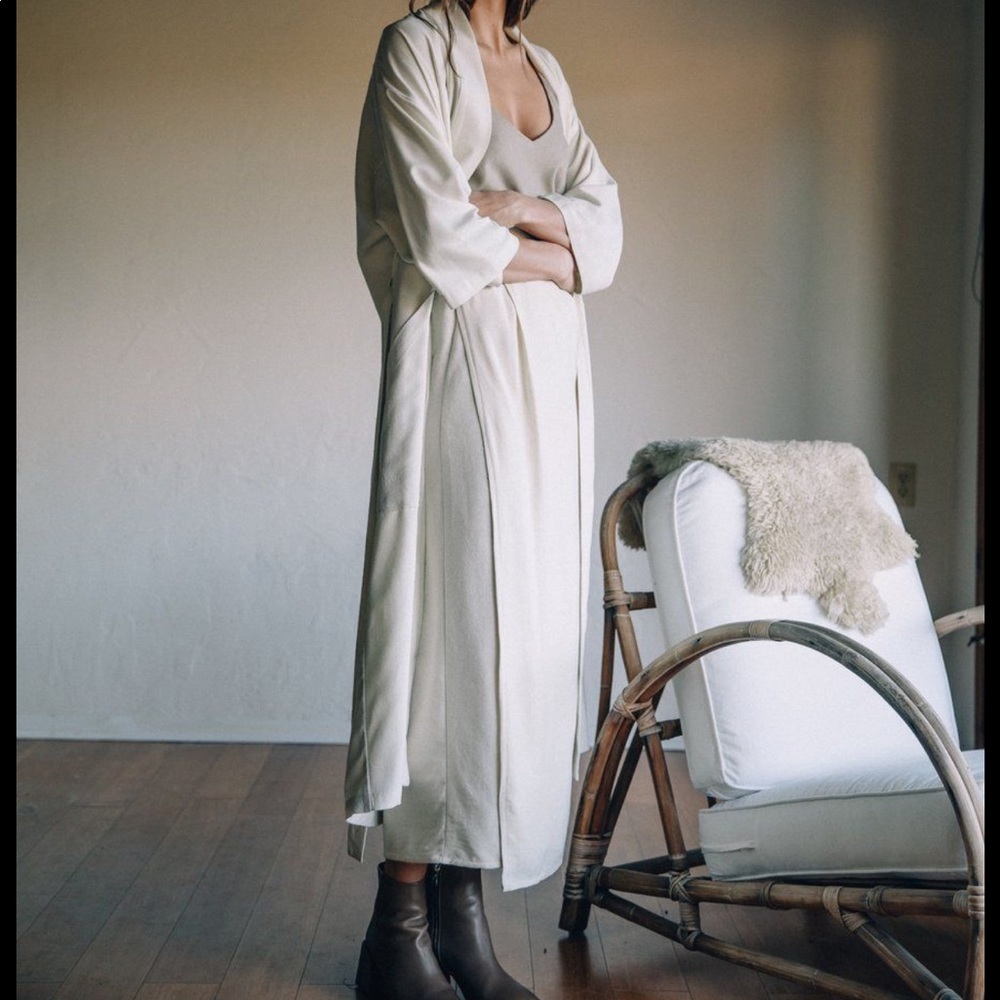 Ozma blanket wrap skirt - Raw silk Natural